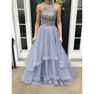 two piece prom dress